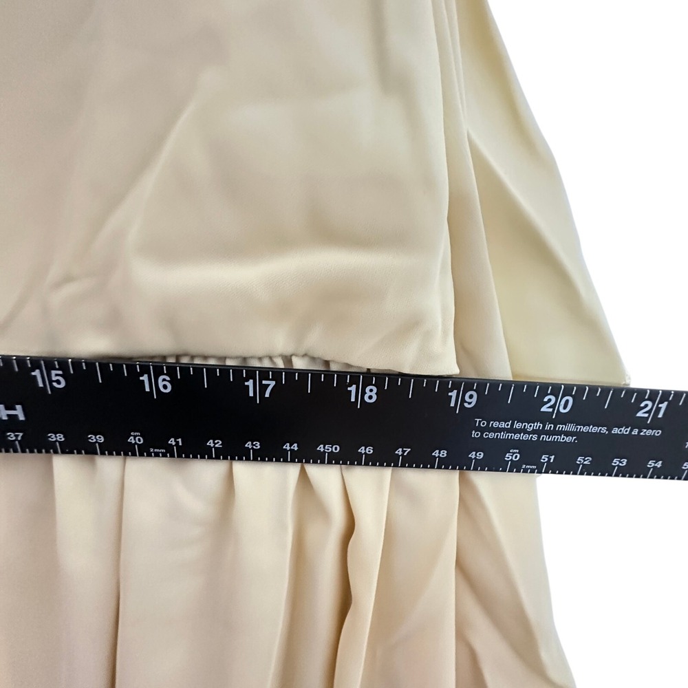 SHEIN Curve Yellow Ruffle Maxi Dress Womens 2XL Long Sleeve V-Neck Formal New - Picture 7 of 10